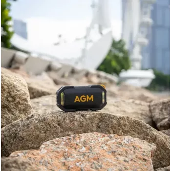 Altavoz para fiestas Beafon AGM Mag Rock — inalámbrico 8 W, batería 1800 mAh, hasta 10 h, negro/naranja, control de volumen por botones