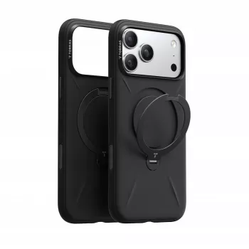 Funda para móvil Torras Spin Softune Series para iPhone 17 Pro — negra, funda protectora fina