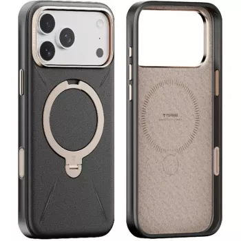 Funda para móvil Torras Spin Vegskin Series para iPhone 17 Pro – negra