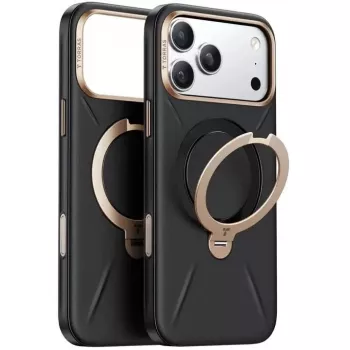 Funda para móvil Torras Ostand Spin Vegskin Series para iPhone 17 Pro Max, negra