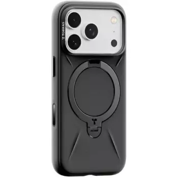 Funda protectora Torras para iPhone 17 Pro — Fitness Series Ostand, negra, fina ligera