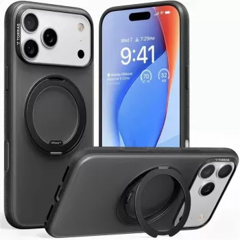 Funda protectora Fitness Series de Torras para iPhone 17 Pro Max – negra, modelo X00FX2432