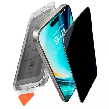 Protector de pantalla de privacidad Torras Privacy INSTALL MASTER para iPhone 17 Air — negro