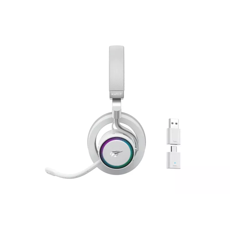 Auriculares HAVIT Fuxi-H8 — inalámbricos y con cable, Bluetooth, 20–20000 Hz, 10 m de alcance, 300 g, blanco