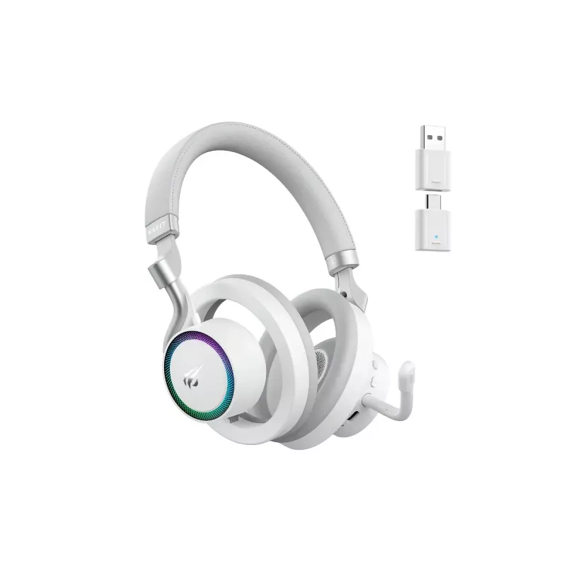 Auriculares HAVIT Fuxi-H8 — inalámbricos y con cable, Bluetooth, 20–20000 Hz, 10 m de alcance, 300 g, blanco
