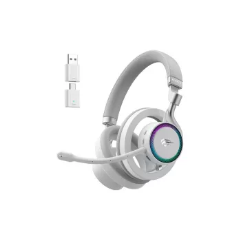 Auriculares HAVIT Fuxi-H8 — inalámbricos y con cable, Bluetooth, 20–20000 Hz, 10 m de alcance, 300 g, blanco
