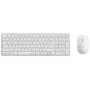 Conjunto de teclado y ratón RAPOO 9310M — teclado inalámbrico de tamaño completo (RF + Bluetooth), blanco, ratón incluido