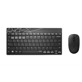 Conjunto de teclado y ratón Rapoo 8000M universal Bluetooth QWERTZ alemán negro