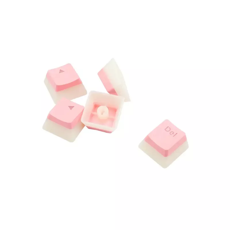 Set de teclas mecánicas REDRAGON A130 PBT Doubleshot — teclas rosa, construcción PBT Doubleshot