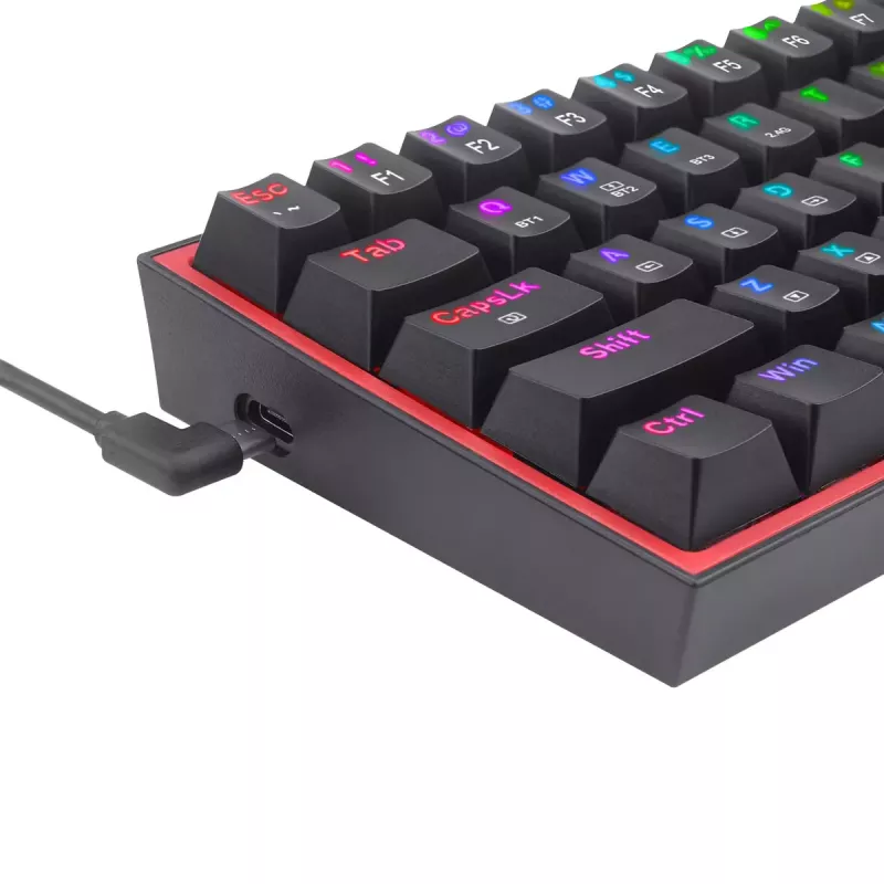 Teclado REDRAGON FIZZ PRO K616-RGB B Gaming USB RF Wireless Bluetooth QWERTY negro rojo