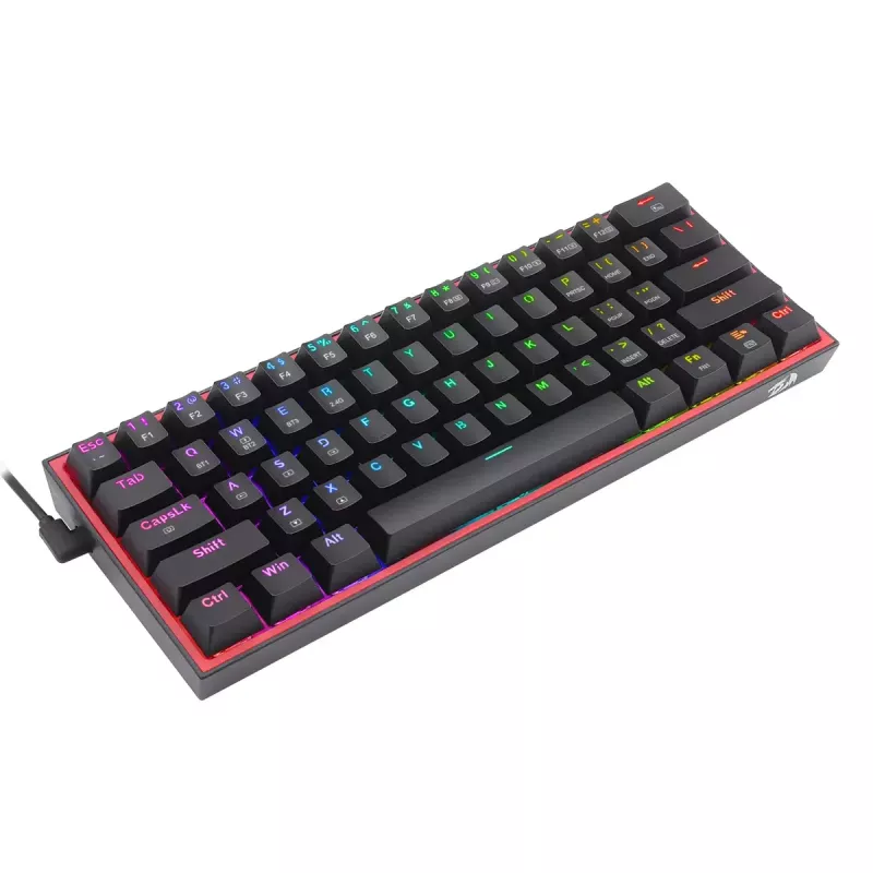 Teclado REDRAGON FIZZ PRO K616-RGB B Gaming USB RF Wireless Bluetooth QWERTY negro rojo