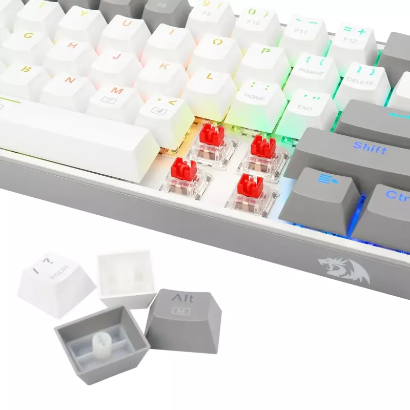 Redragon K617 Fizz RGB 60% teclado mecánico gaming con cable, negro
