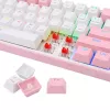 Teclado mecánico REDRAGON K617-Fizz RGB – USB con cable, rosa/blanco, cable de 1,5 m