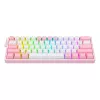 Teclado mecánico REDRAGON K617-Fizz RGB – USB con cable, rosa/blanco, cable de 1,5 m