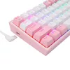 Teclado mecánico REDRAGON K617-Fizz RGB – USB con cable, rosa/blanco, cable de 1,5 m