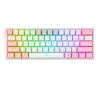 Teclado mecánico REDRAGON K617-Fizz RGB – USB con cable, rosa/blanco, cable de 1,5 m