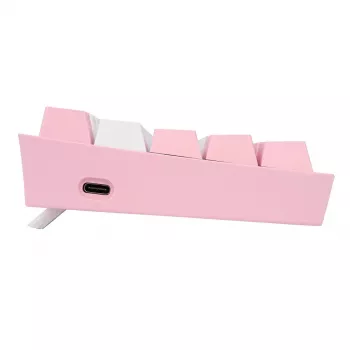 Teclado mecánico REDRAGON K617-Fizz RGB – USB con cable, rosa/blanco, cable de 1,5 m