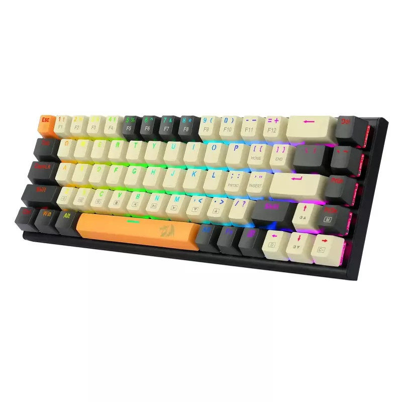 Teclado REDRAGON K633CGO-RGB Ryze Mechanical Wired USB negro blanco