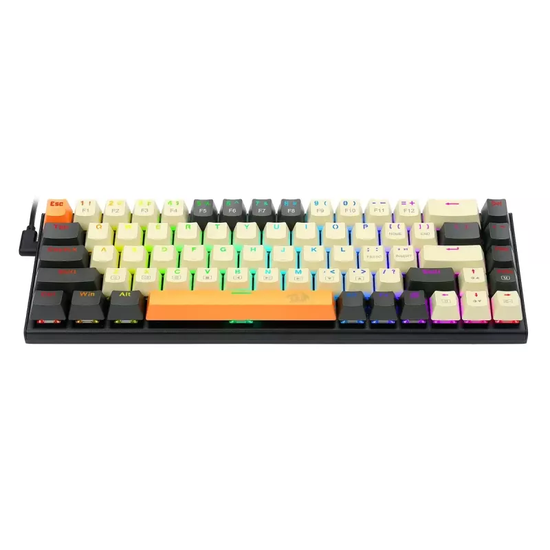 Teclado REDRAGON K633CGO-RGB Ryze Mechanical Wired USB negro blanco