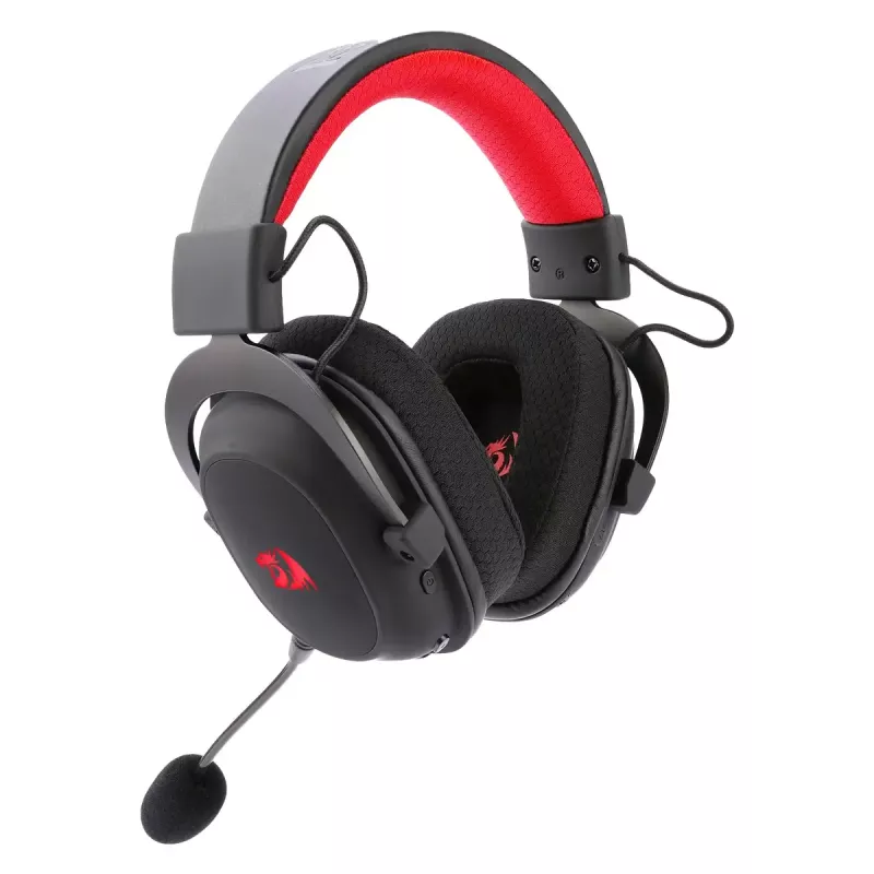 Auriculares de diadema Bluetooth con cable REDRAGON H510 Zeus Pro RGB – 20–20000 Hz, cable de 1,8 m, negro