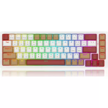 Teclado mecánico REDRAGON K677WLR-RGB-PRO — inalámbrico, retroiluminación RGB