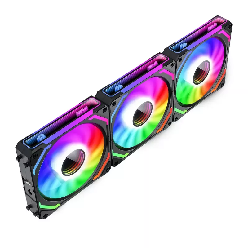 Redragon GC-F012 juego de ventiladores de caja de 120 mm, pack de 3
