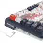 Teclado mecánico REDRAGON K686AK-RGB-PRO — RF Wireless + USB, Navy White, cable de 1,5 m