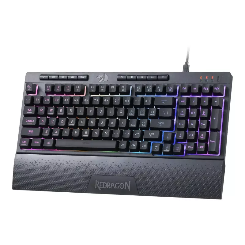 Teclado REDRAGON K515-RGB SHIVA 98 USB negro membrana con cable