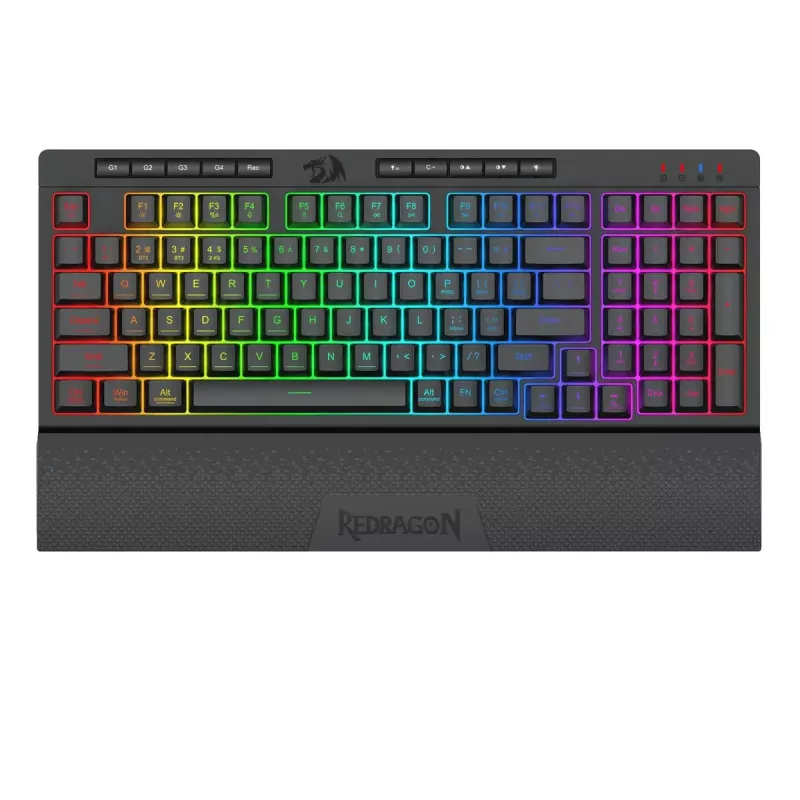 Teclado REDRAGON K515-RGB SHIVA 98 USB negro membrana con cable