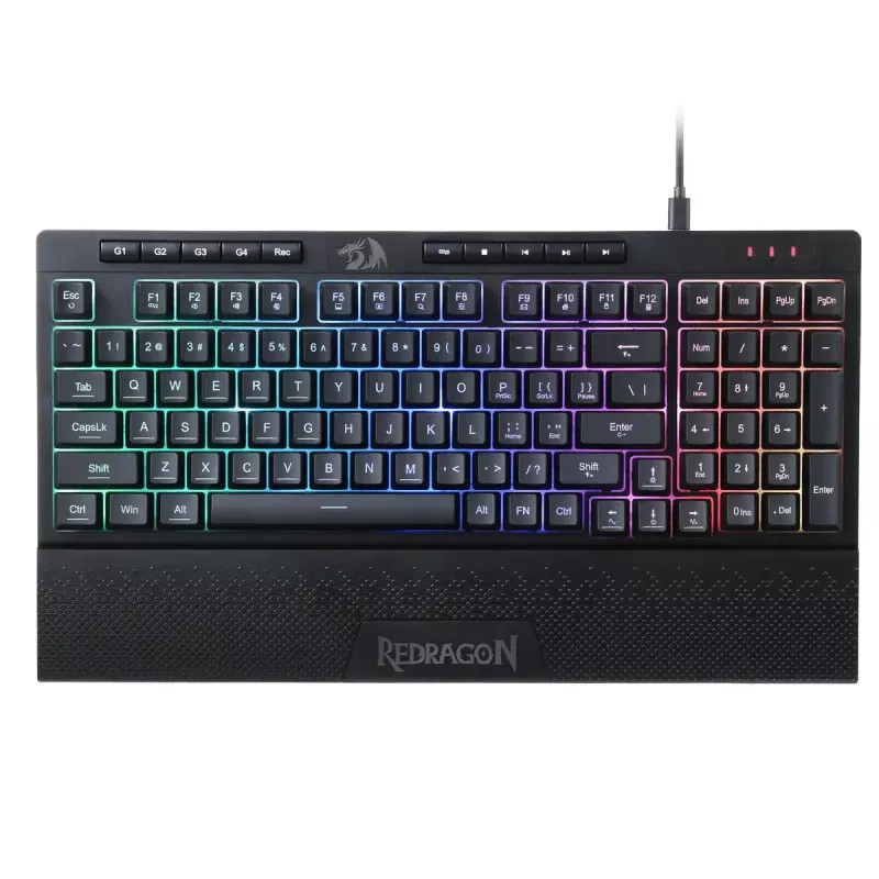 Teclado REDRAGON K515-RGB SHIVA 98 USB negro membrana con cable