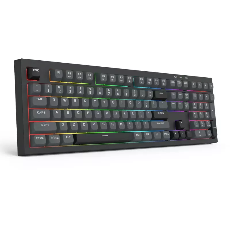 Teclado REDRAGON K518-RGB-GB Crux USB con cable negro membrana