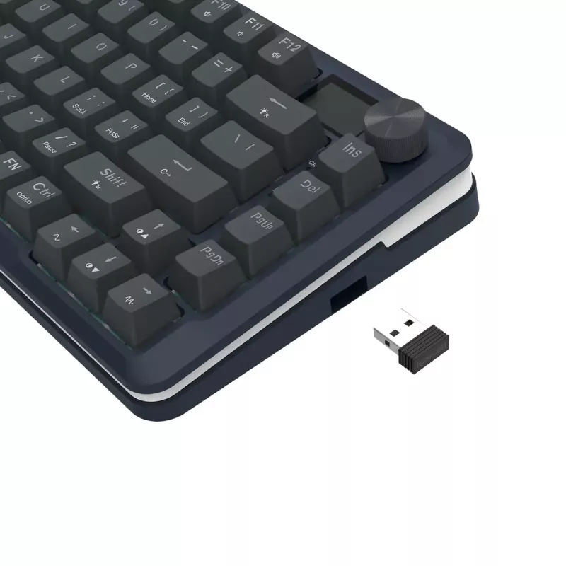 Teclado mecánico REDRAGON K708-RGB-PRO con USB, RF Wireless y Bluetooth, cable de 1,5 m, negro, 0,76 kg