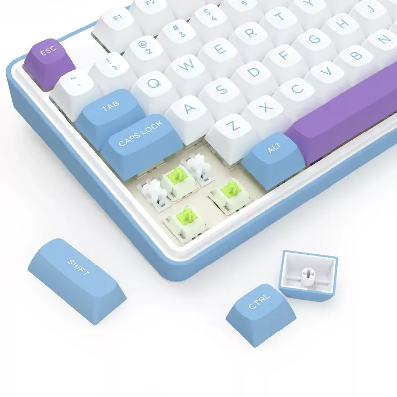Teclado mecánico REDRAGON K707WBP-RGB-PRO con cable USB azul blanco