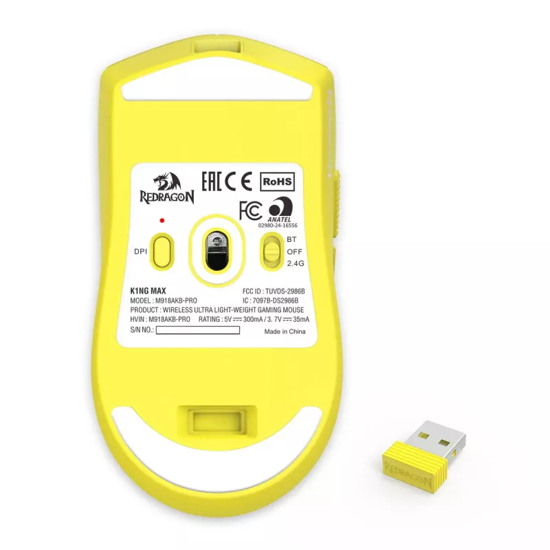 Ratón REDRAGON M918-AKB-PRO RF Wireless Bluetooth USB Type-C