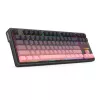 Teclado mecánico REDRAGON Antonium Pro K728SP-RGB-PRO — USB, RF Wireless, Bluetooth, negro/rosa