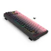 Teclado mecánico REDRAGON Antonium Pro K728SP-RGB-PRO — USB, RF Wireless, Bluetooth, negro/rosa