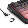 Teclado mecánico REDRAGON Antonium Pro K728SP-RGB-PRO — USB, RF Wireless, Bluetooth, negro/rosa