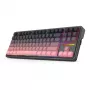 Teclado mecánico REDRAGON Antonium Pro K728SP-RGB-PRO — USB, RF Wireless, Bluetooth, negro/rosa