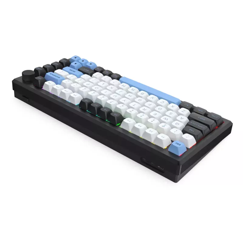 Teclado REDRAGON K732WLB-RGB-PRO URANUS PRO — 65 % mecánico, USB + RF Wireless + Bluetooth, QWERTY, distribuciones en inglés, cable de 1,5 m, negro/blanco