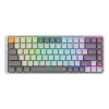 Teclado mecánico REDRAGON K652GG-RGB-PRO con cable inalámbrico Bluetooth gris