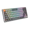 Teclado mecánico REDRAGON K652GG-RGB-PRO con cable inalámbrico Bluetooth gris