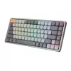 Teclado mecánico REDRAGON K652GG-RGB-PRO con cable inalámbrico Bluetooth gris