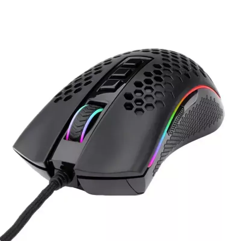 Ratón gaming con cable REDRAGON M808-RGB Storm — USB Type-C, negro, 85 g