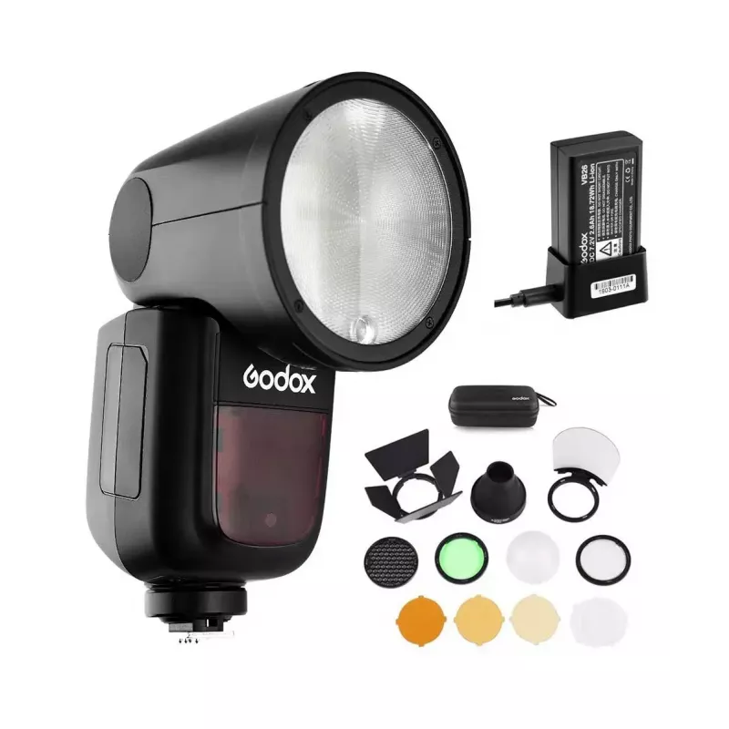 Flash compacto Godox V1-C negro 1,5 s de carga 420 g