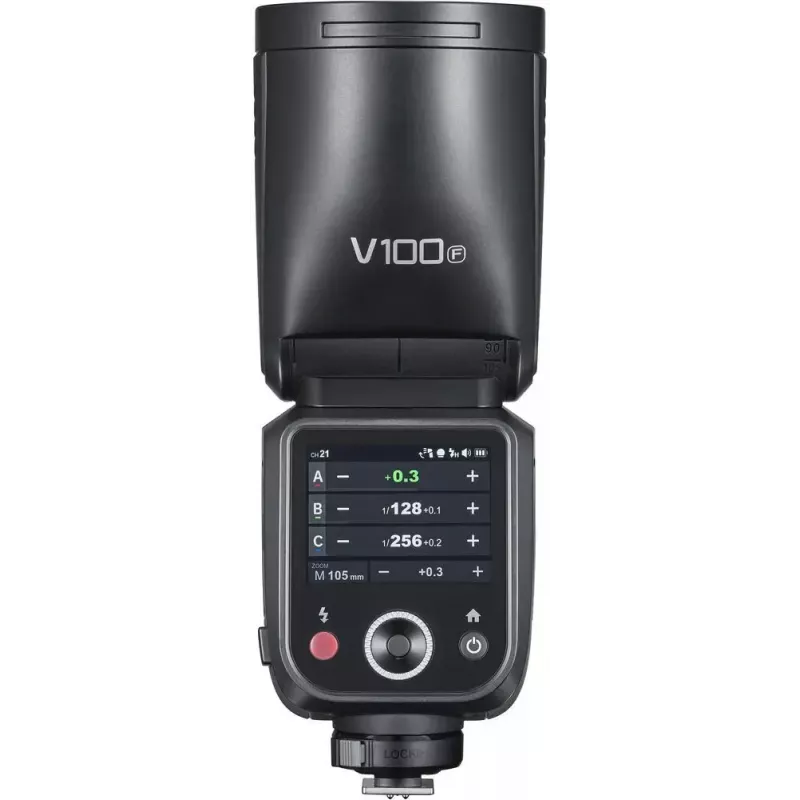 Flash Godox V100-F para Fujifilm — flash de zapata portátil de litio