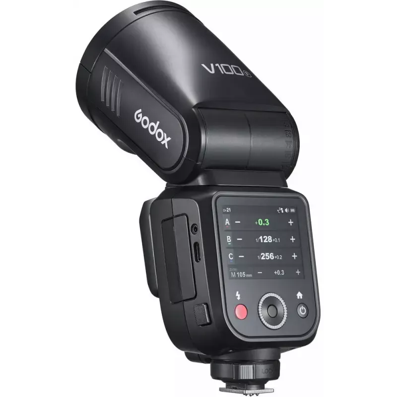 Flash Godox V100-F para Fujifilm — flash de zapata portátil de litio