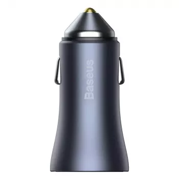 Cargador de coche Baseus TZCCJD-0G 40W gris oscuro — fuente de alimentación USB para vehículo, salida 40W