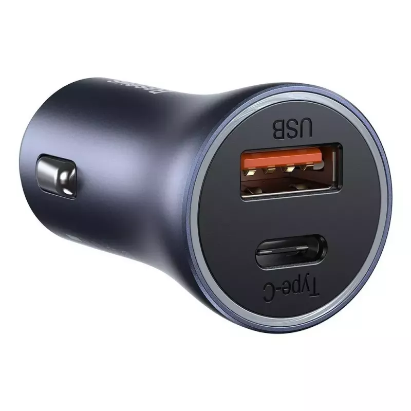 Cargador de coche Baseus TZCCJD-0G 40W gris oscuro — fuente de alimentación USB para vehículo, salida 40W