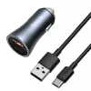Cargador de coche Baseus TZCCJD-0G 40W gris oscuro — fuente de alimentación USB para vehículo, salida 40W