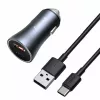 Cargador de coche Baseus TZCCJD-0G 40W gris oscuro — fuente de alimentación USB para vehículo, salida 40W